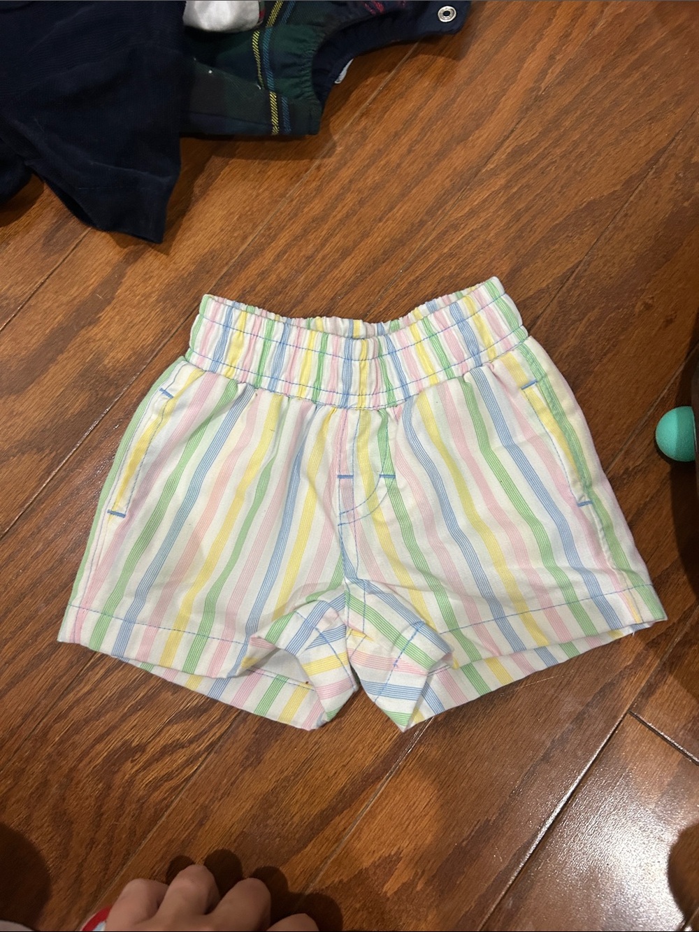 Boys' TBBC Pastel Stripe Elastic Waist Sheffield Shorts. 6-12M